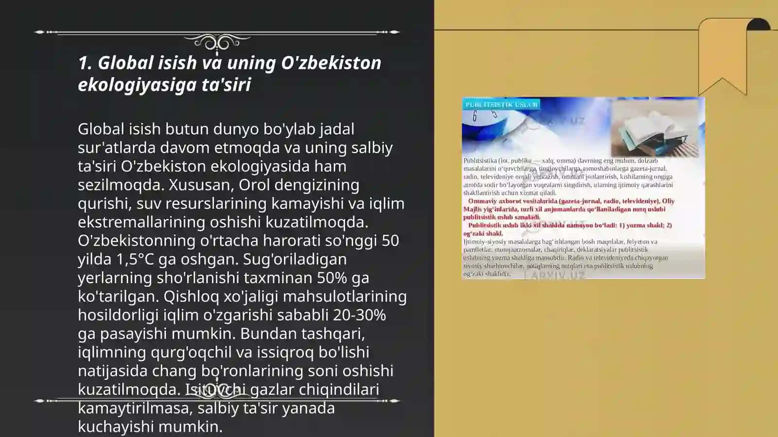 Global ish va uning O'zbekiston ekologiyasiga ta'siri 3