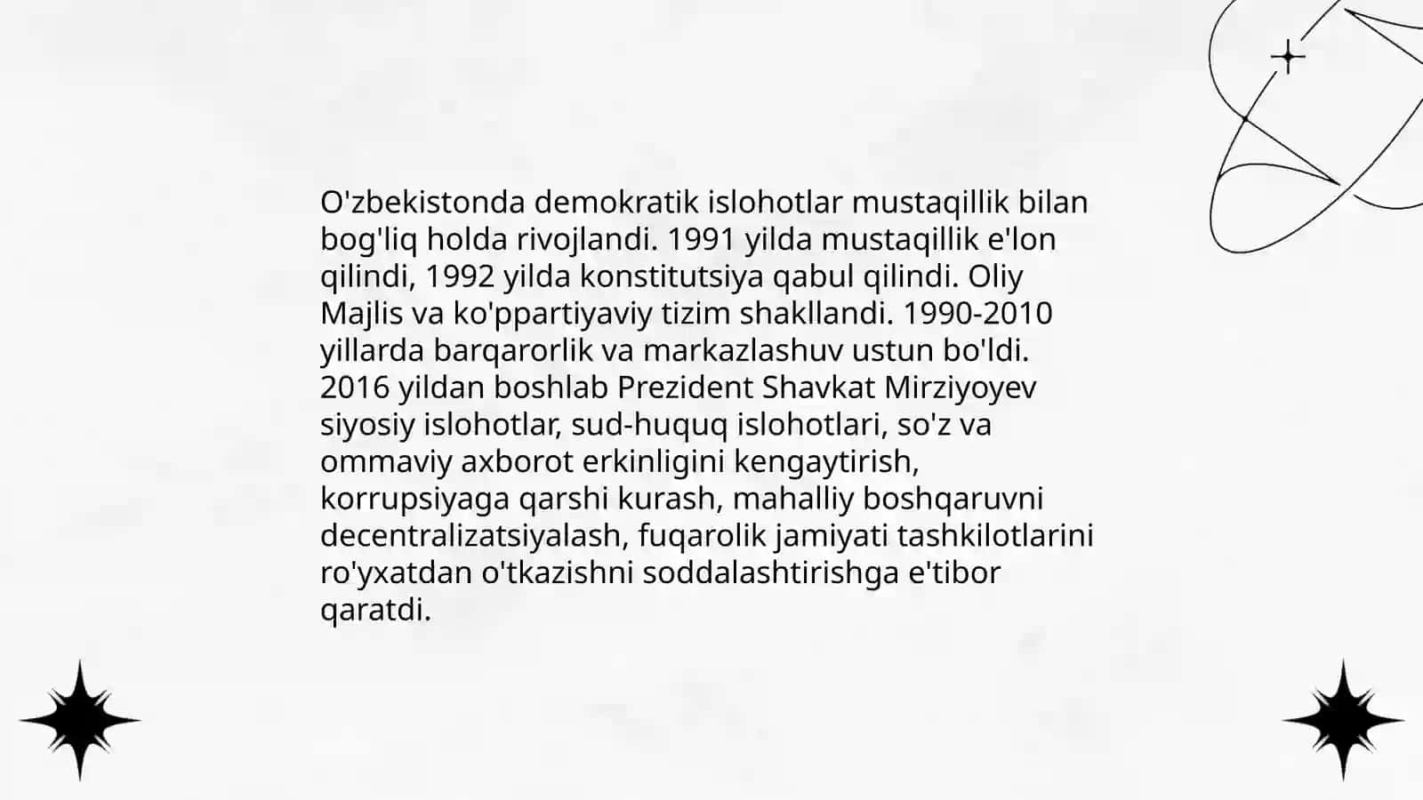 O'zbekistonda demokratik islohotlarning tarixiy rivoji 3