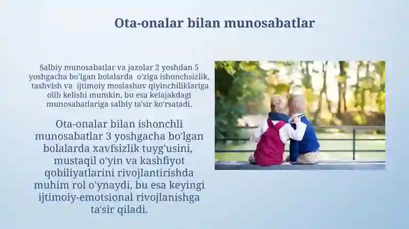 Maktabgacha yoshda kattalar bilan munosabat 3