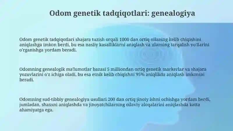Odom genetik tadqiqotlari: genealogiya 3
