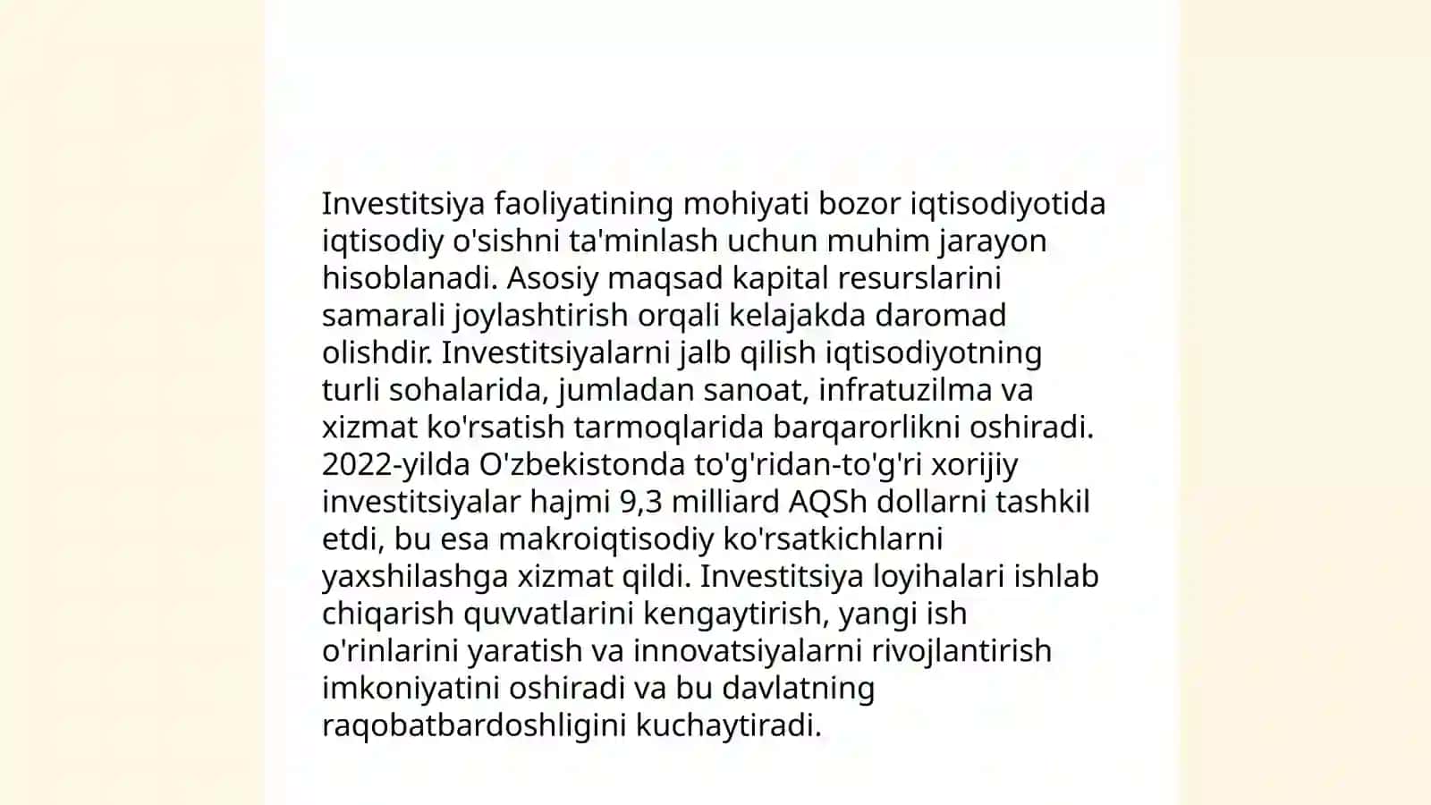 Banklardagi investitsiya faoliyati va investitsiya siyosati 3