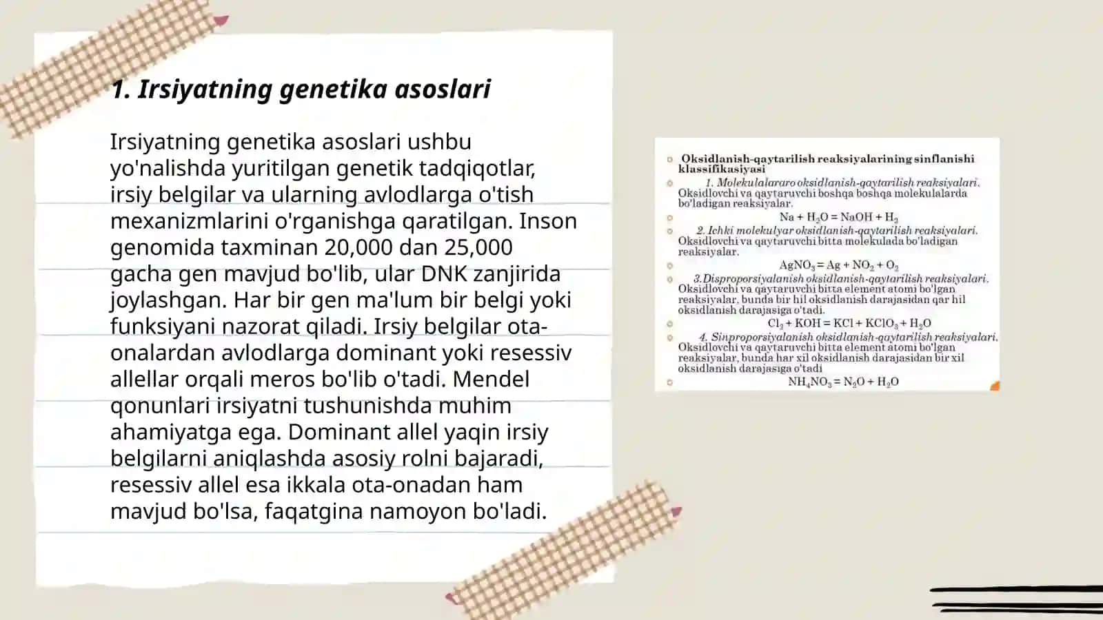 Irsiyatning sitalogik va molekulyar asoslari 3