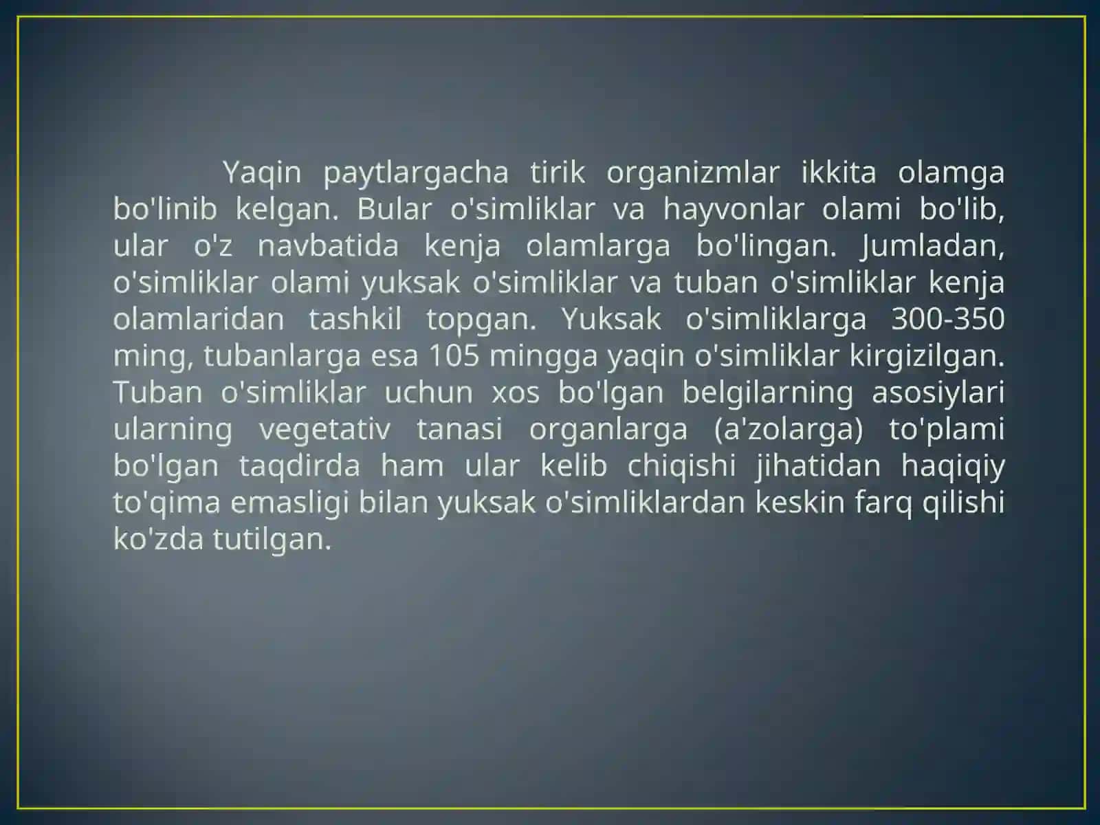 O’simliklarning Fiziologiyasi 3