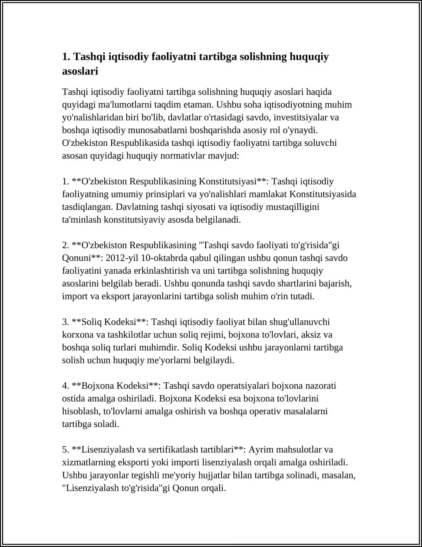 DAVLATNING TASHQI IQTISODIY FAOLIYATINI TARTIBGA SOLISH SIYOSATI 3