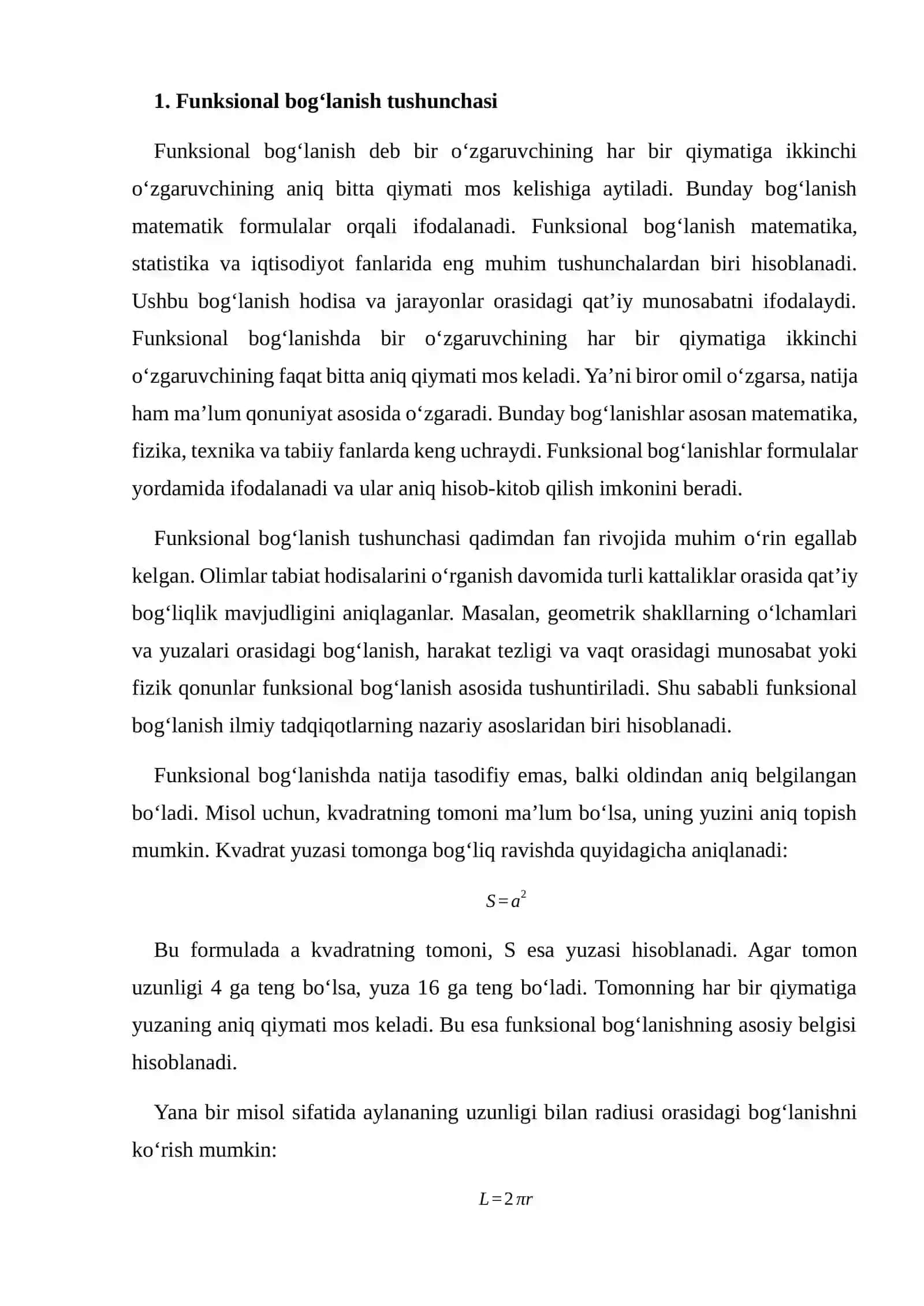 FUNKSIONAL STATISTIK VA KORRELYATSION BOGʻLANISHLAR 3