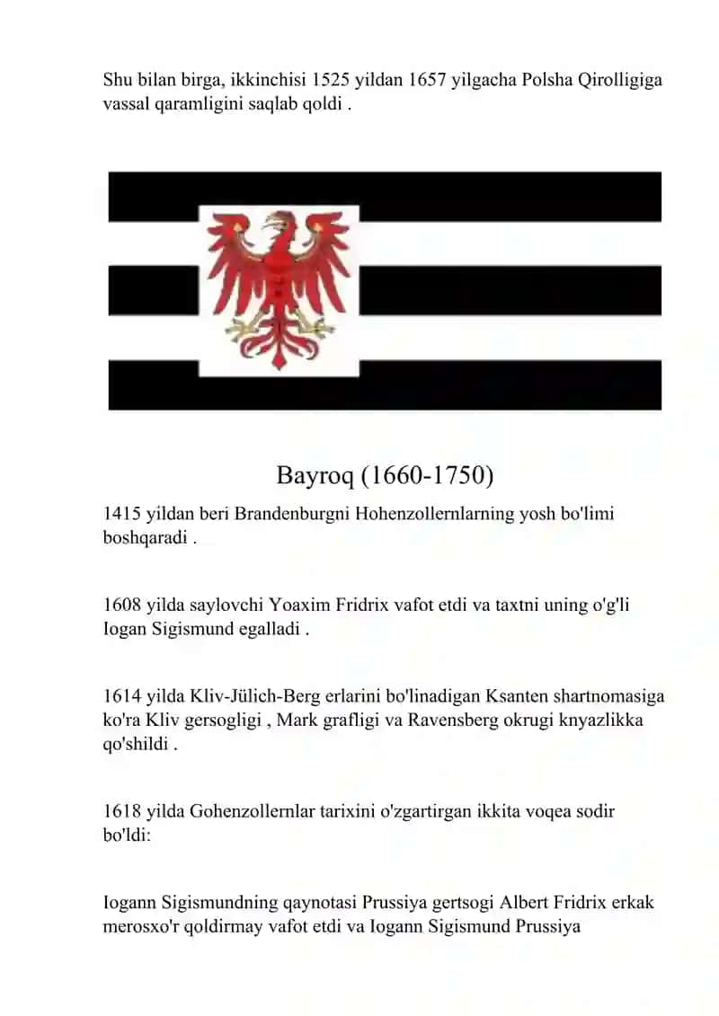 Brandenburg qirolligi XVII asrda 3