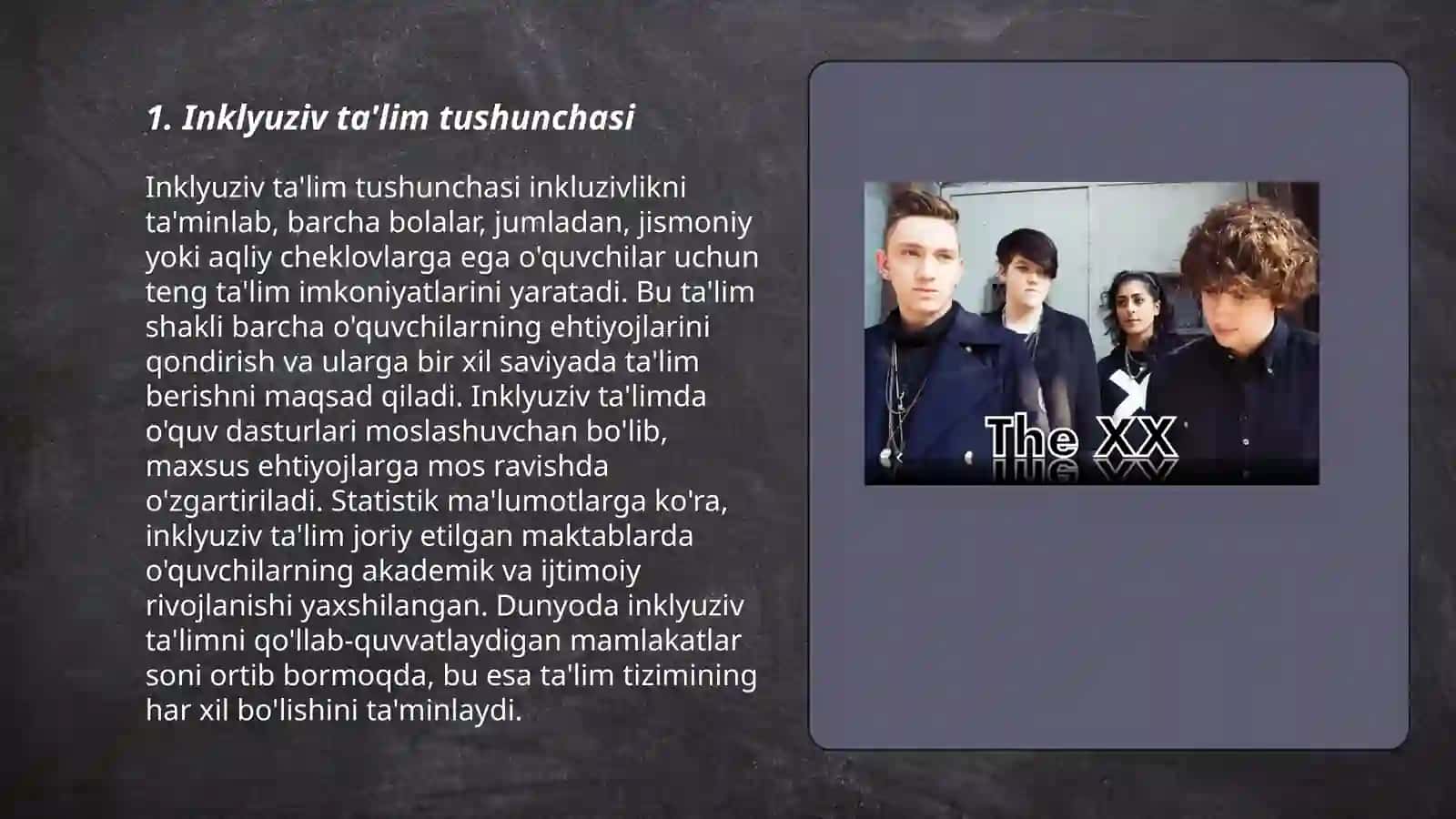 Inklyuziv ta'lim haqida tushuncha. Alohida ehtiyorojga muhtoj bolalar haunting tashkil etish 3