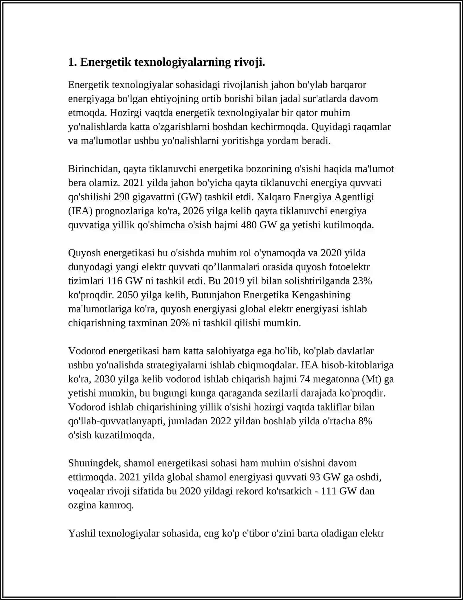 TEXNIKA TARAQQIYOTIDA ENERGETIKANING ORNI 3