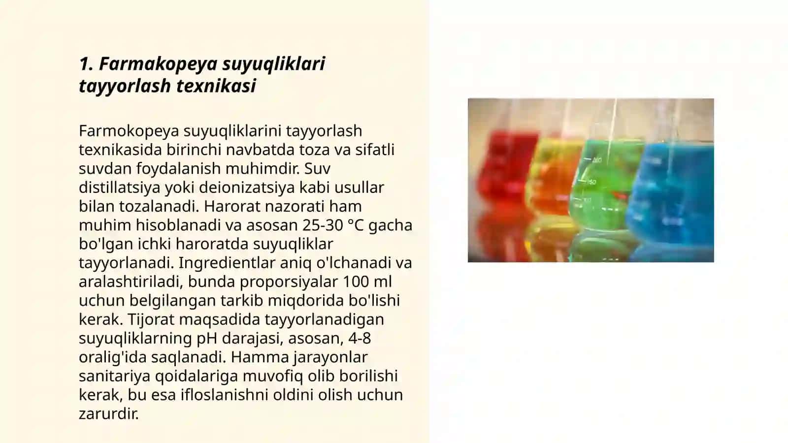 Farmakopeya suyuqliklari tayyorlash texnikasi 3