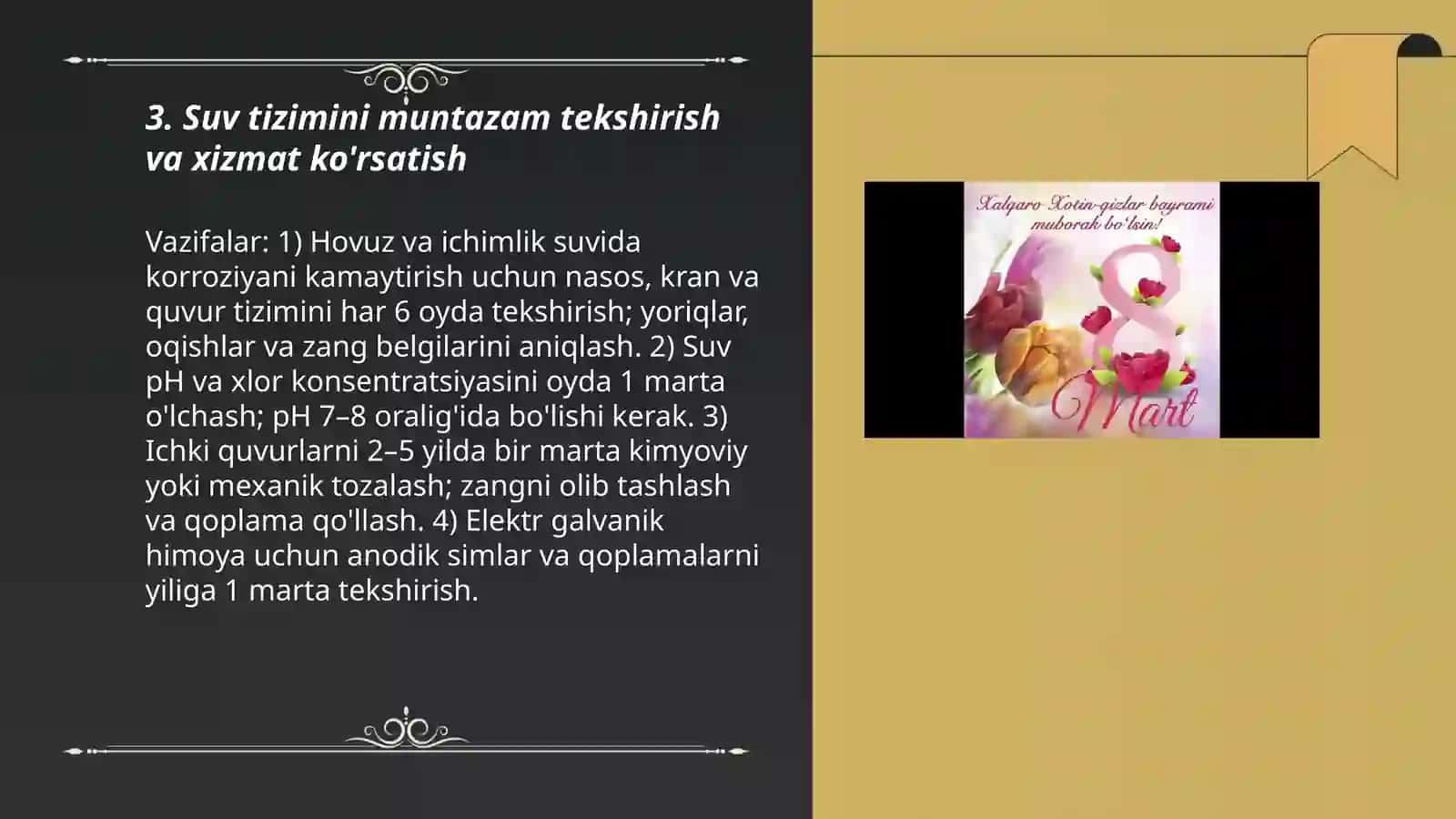 8- mart bilan Ayollar Boʻritosheva Oydinoy 3