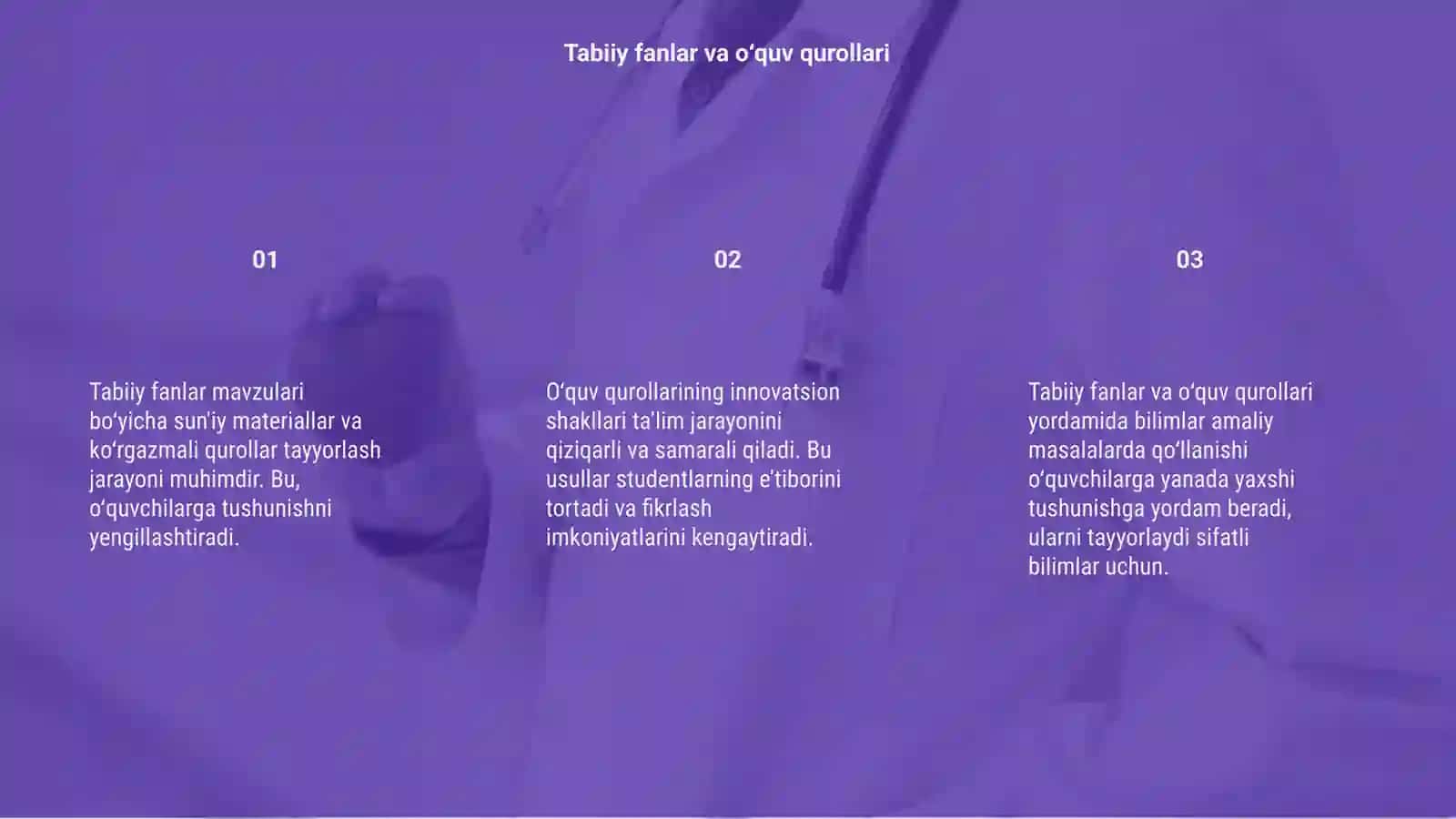 Tabiiy fanlar mavzulari boʻyicha sun'iy materiallar va ko‘rgazmali qurollar 3
