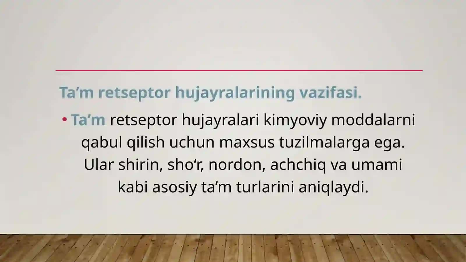 Ta’m bilish aʼzosi 3