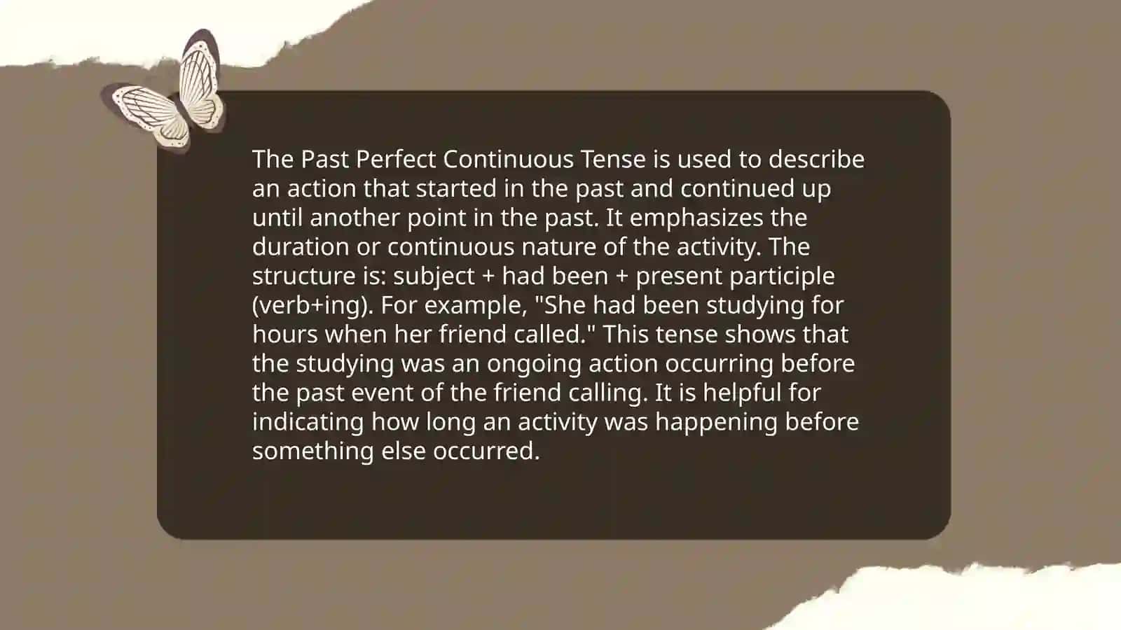 Past Perfect Continuous 3