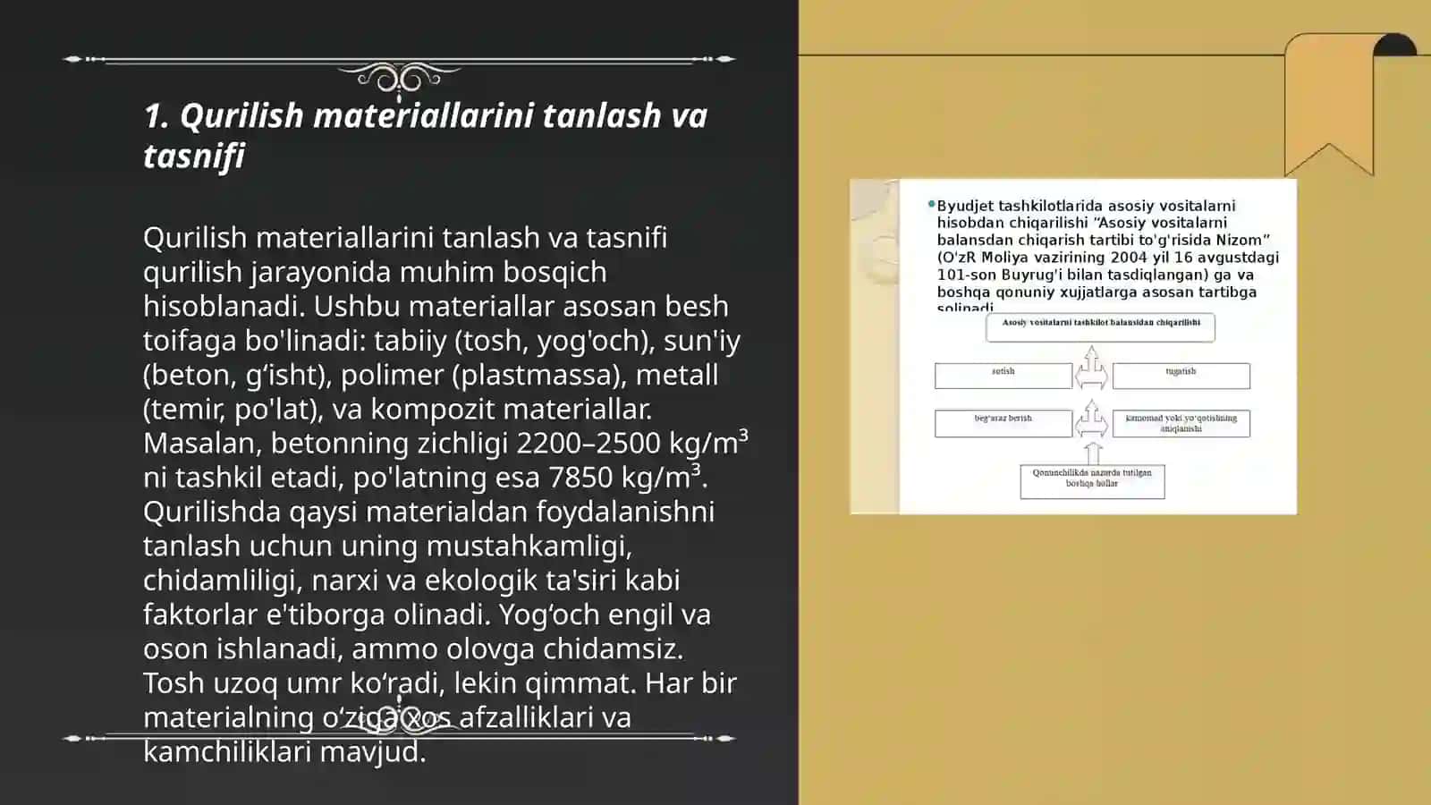 Qurilish ashyolarini tayyorlashning asosiy printsiplari,asosiy nazariy yo'nalishlar tahlili 3