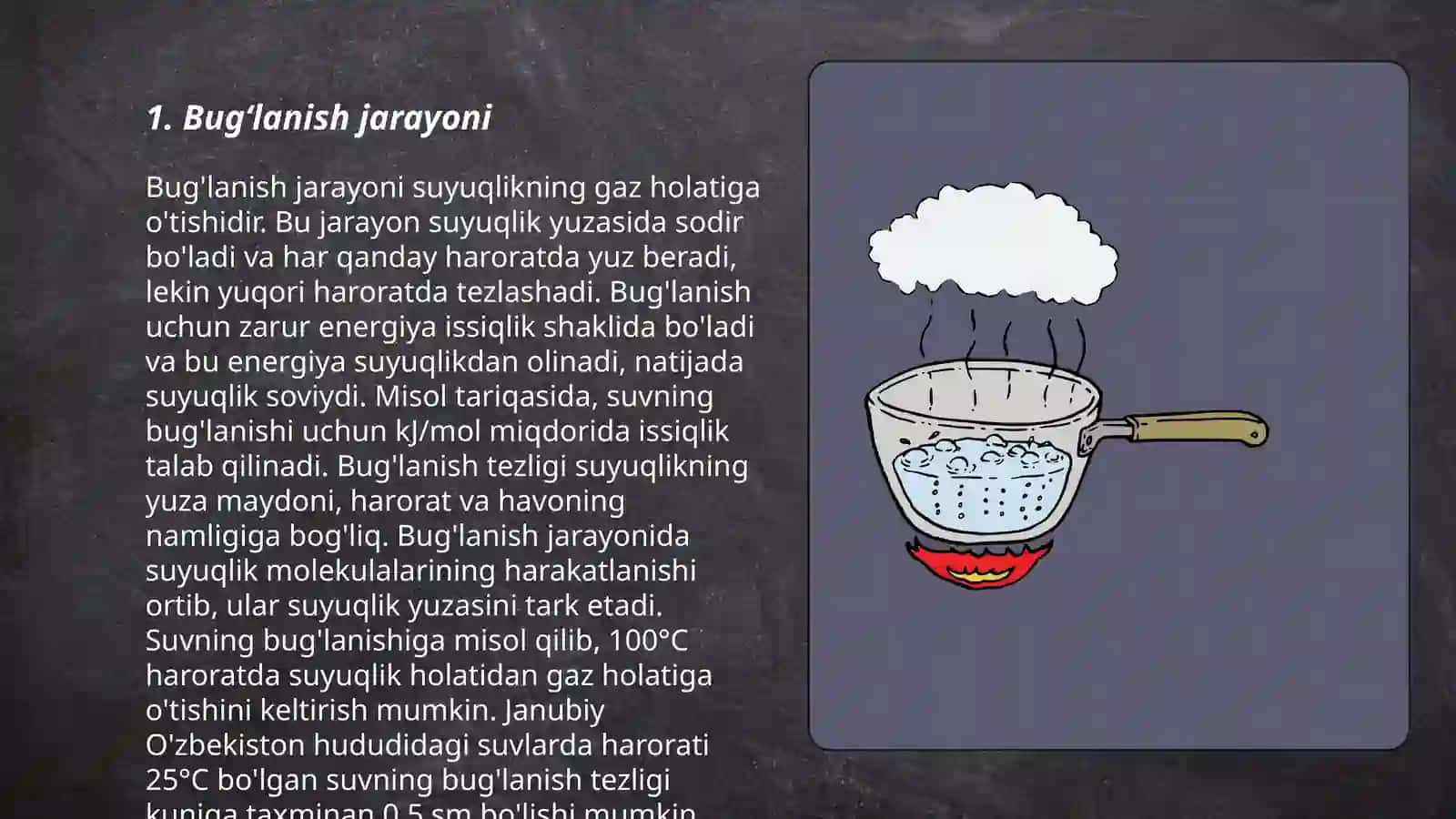 Bug‘lanish, qaynash va kondensatsiya 3