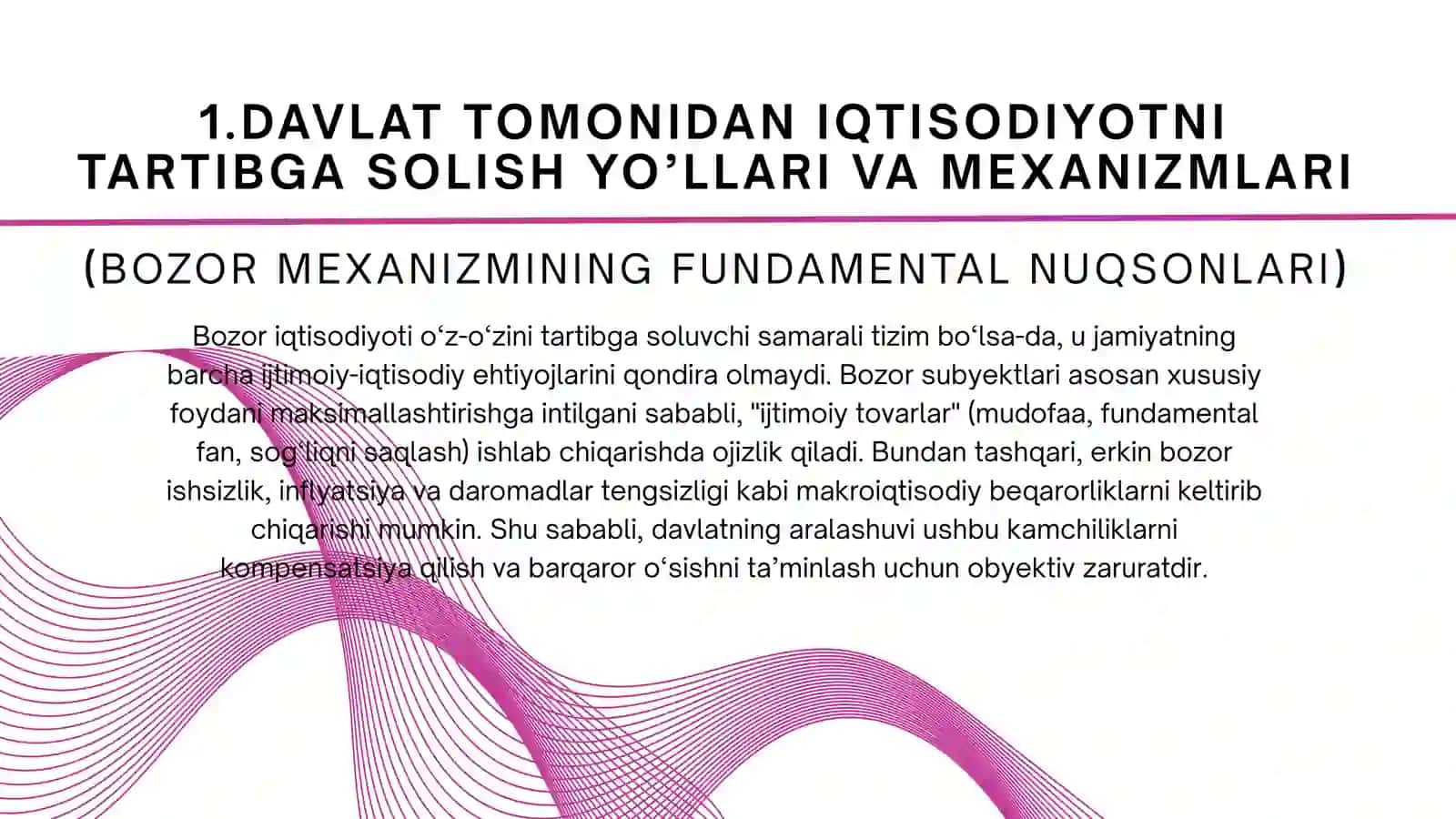 Davlat tomonidan iqtisodiyotni tartibga solishning zamonaviy tendensiyalari. 3