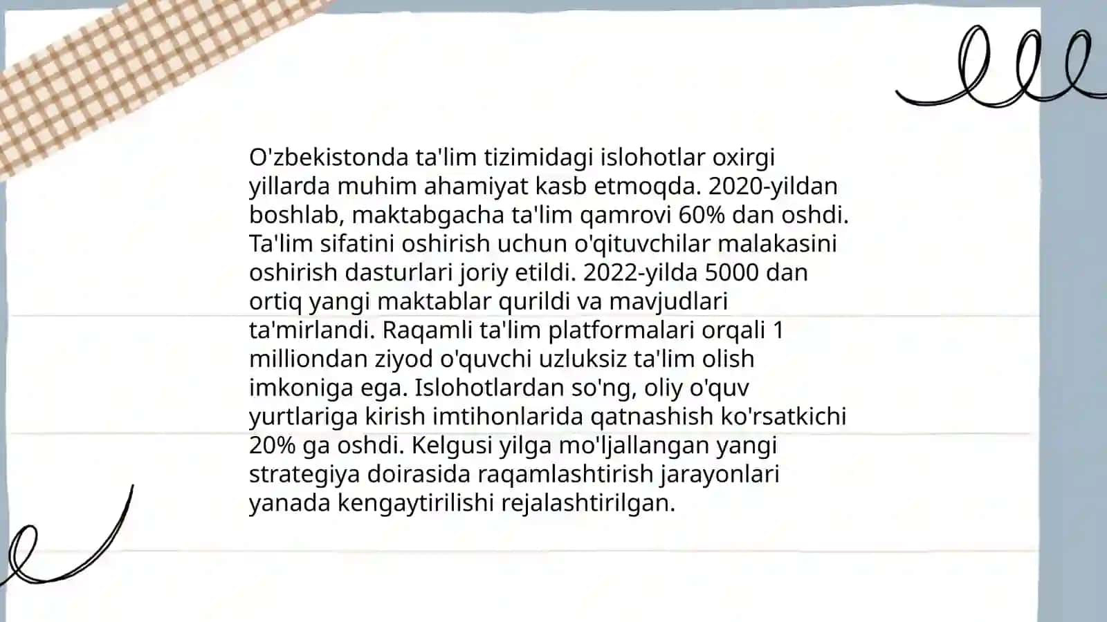 Ta'lim tizimidagi islohotlar 3