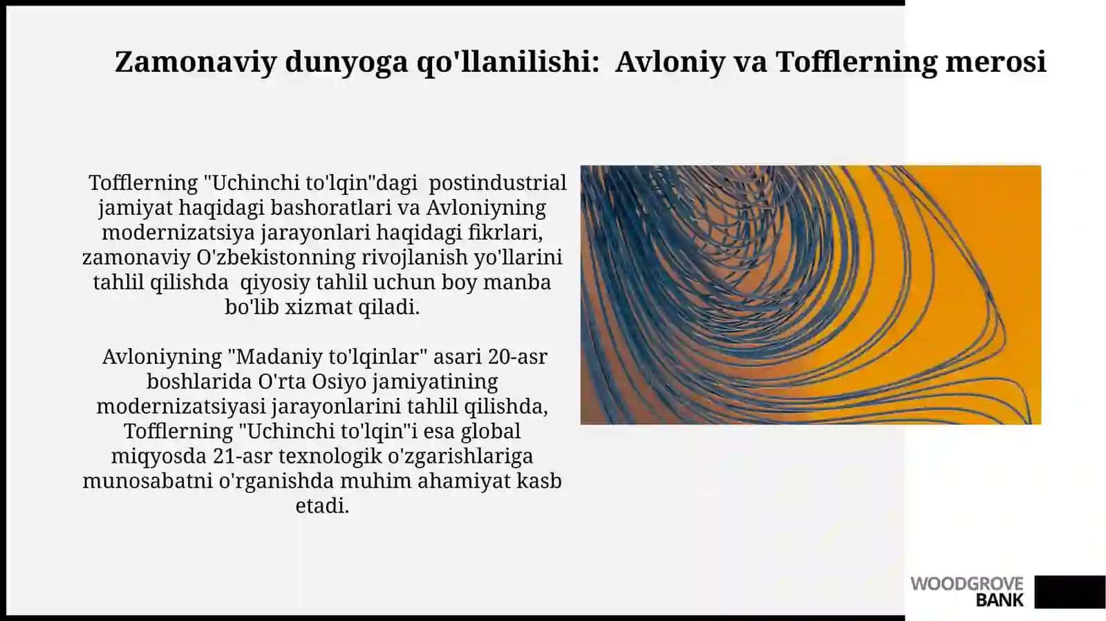 Zamonaviy dunyoga qo'llanilishi: Avloniy va Tofflerning merosi 3