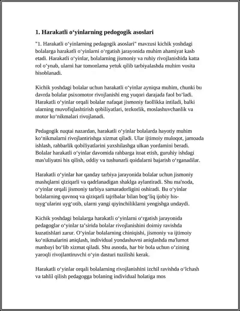 KICHIK YOSHDAGI BOLALARGA BERILADIGAN HARAKATLI O‘YINLARNI O‘RGATISH 3