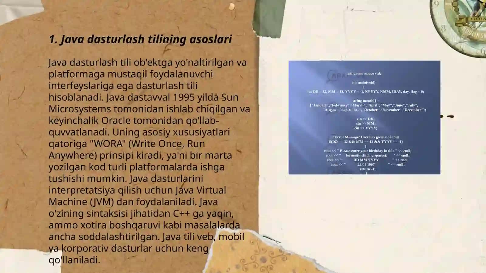 JAVA dasturlash tili 3