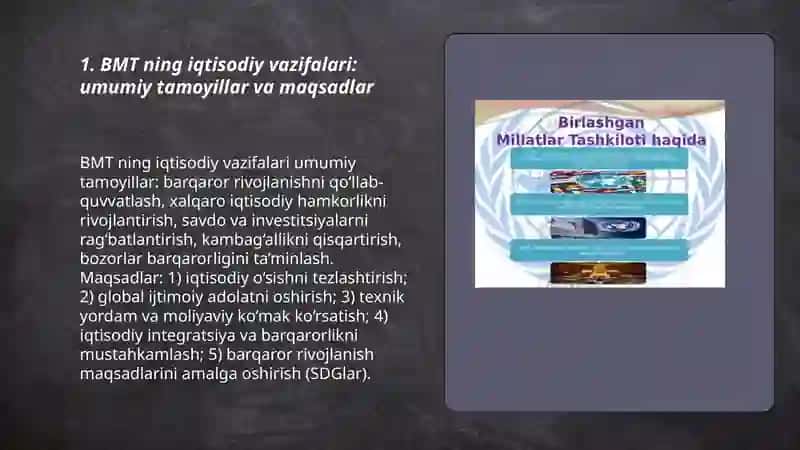 BMT ning iqtisodiy vazifalari va tarkibiy bo‘linmalari 3