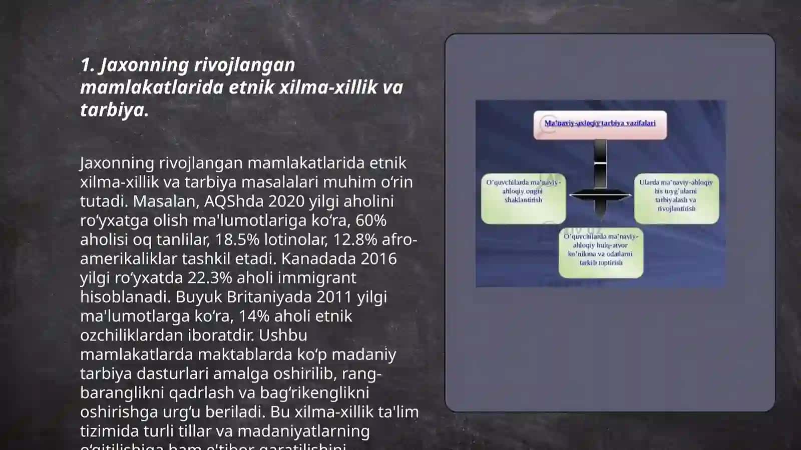 Jaxonning rivojlangan mamlakatlarida tarbiyaviy jarayonlarning etnik xususiyatlari 3