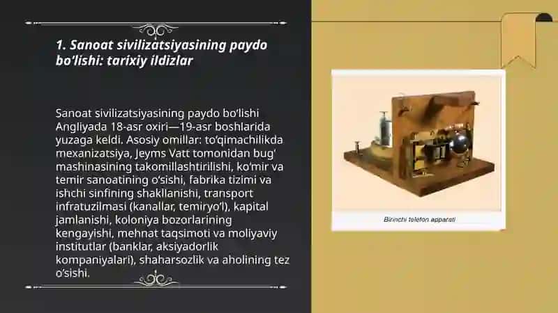 Sanoat sivilizatsiyaning paydo bo‘lishi 3
