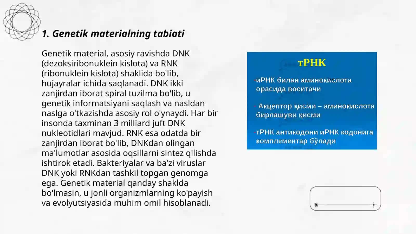 Irsiyatning molekulyar asosi 3