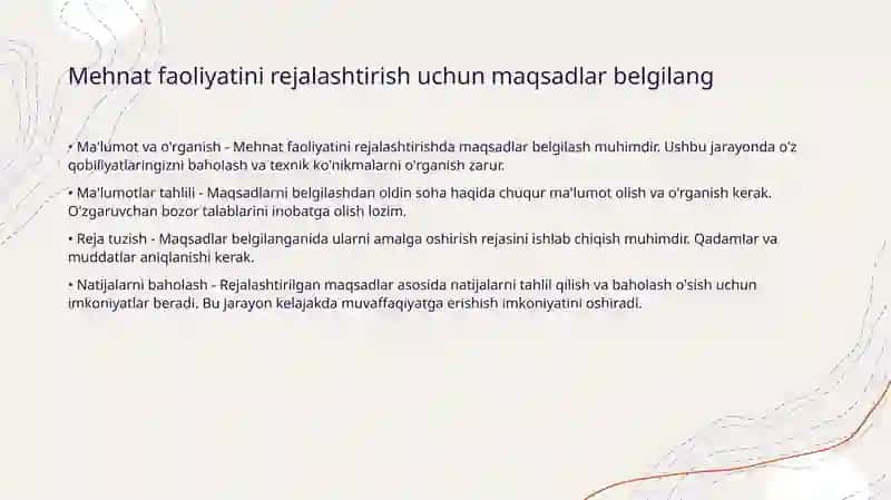Mehnatkarerasini rejalashtirish va boshqarish 3