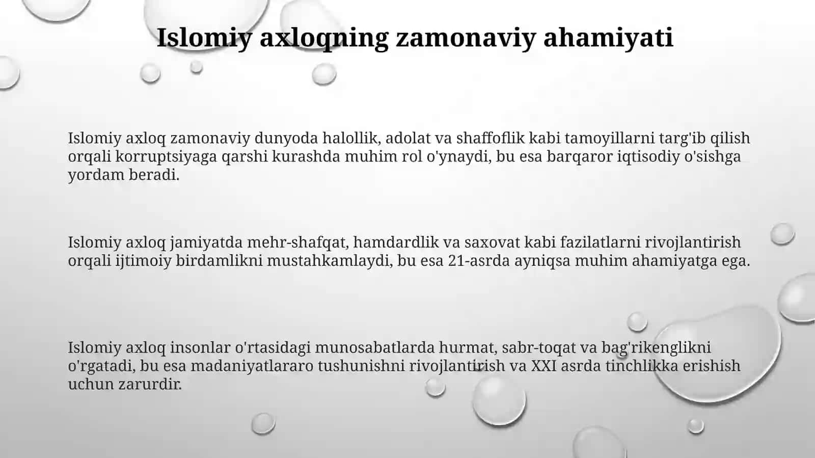 Islom qadriyatlari va ma'rifatining hozirgi davrdagi ahamiyati 3