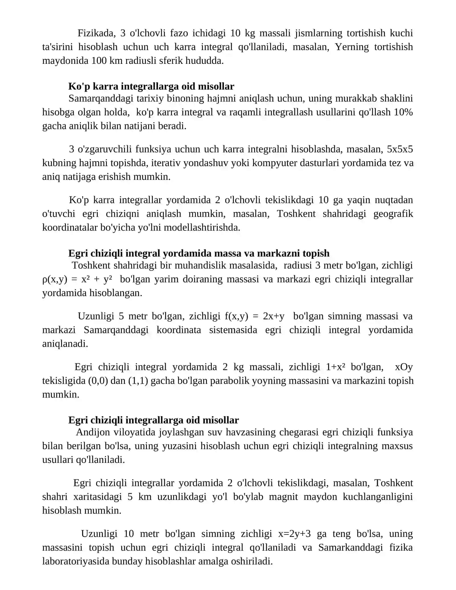 Ko'p karra integralning geometrik talqini 3
