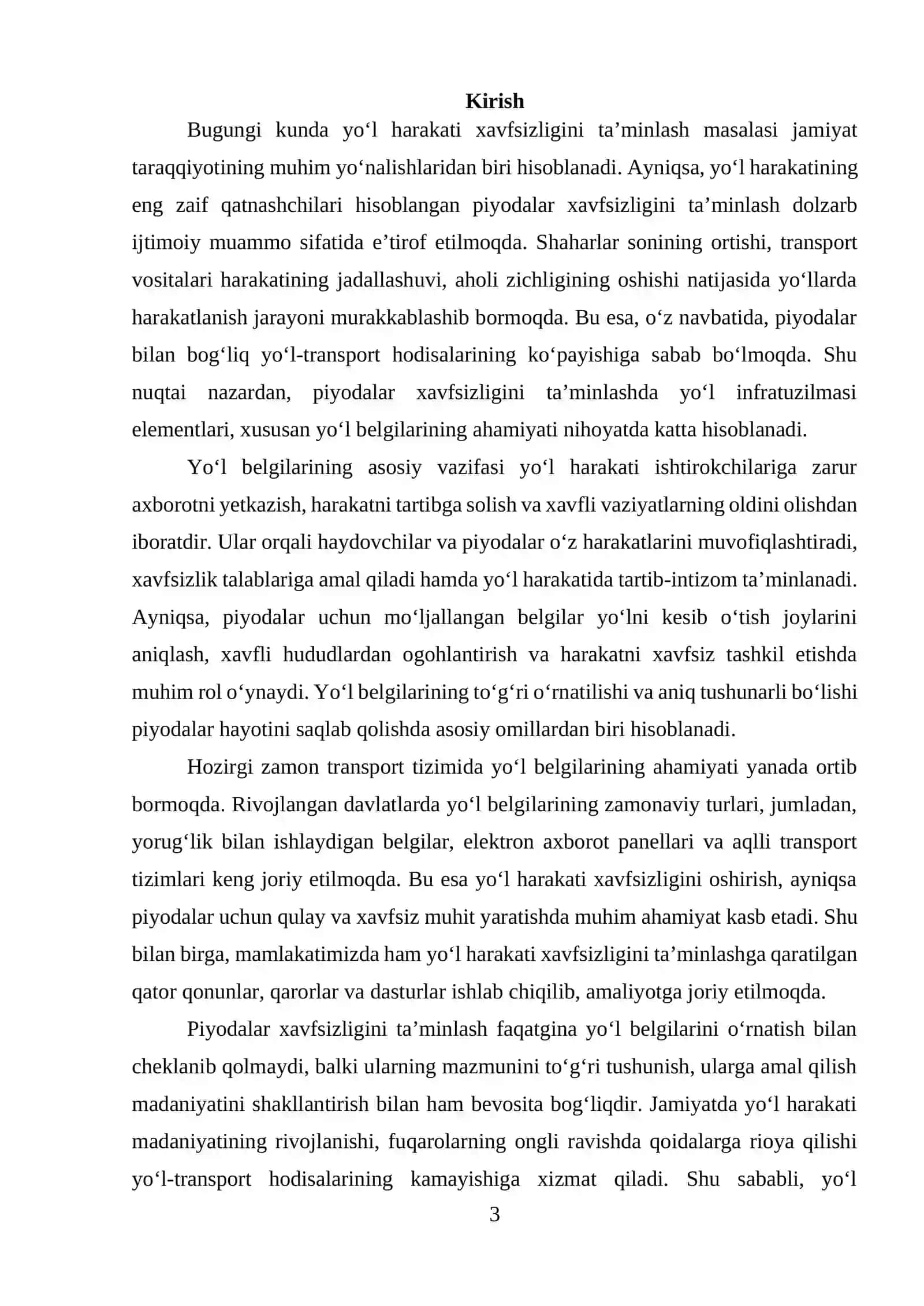 Piyodalar xavfsizligini ta’minlashning nazariy asoslari 3