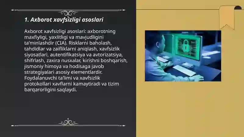 Axborot xavfsizligi asoslari 3