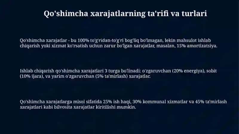 Qo'shimchaharajatlarnihisobgaolish 3