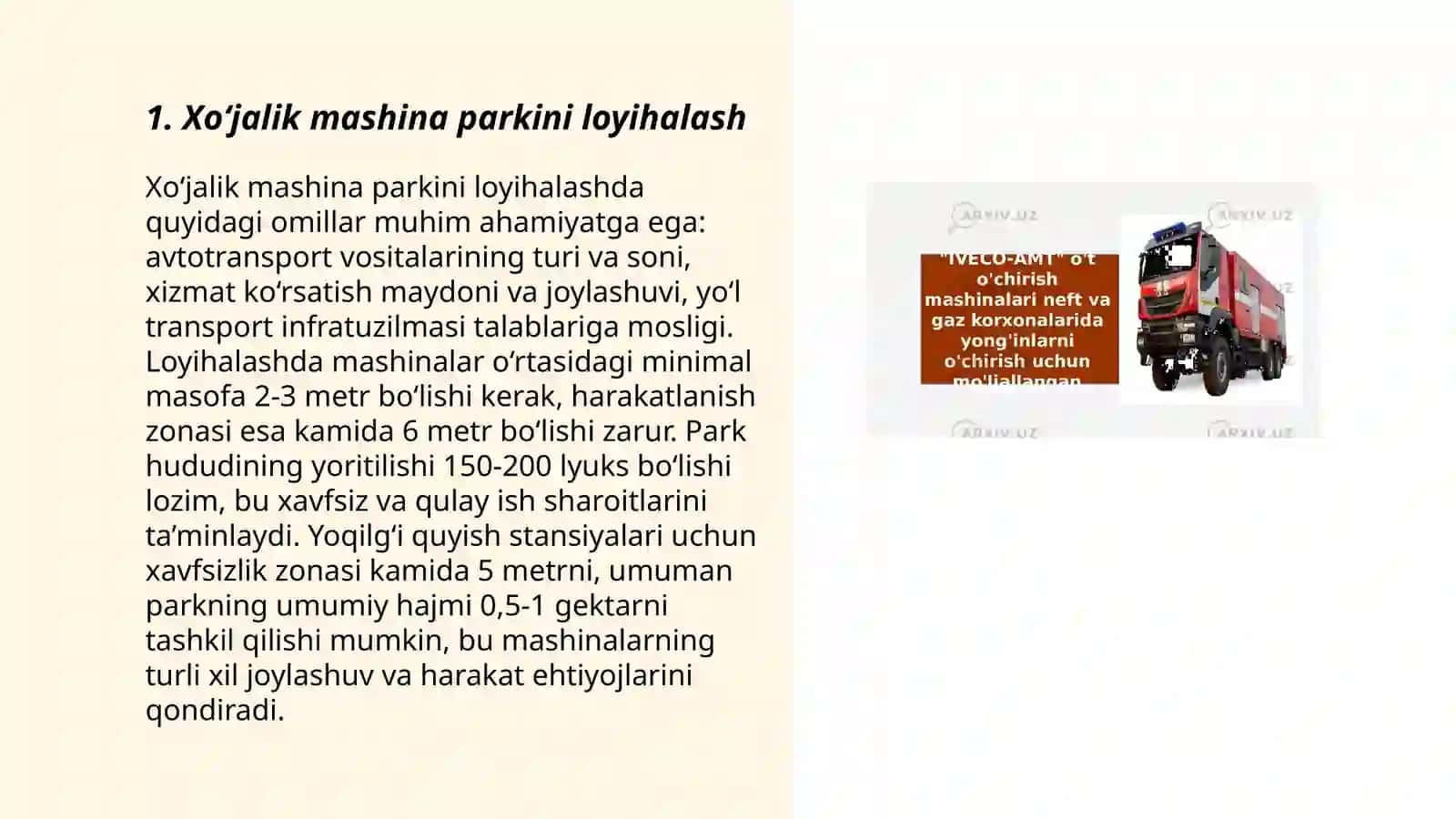 Xo‘jalikning mashina saroyi va neft mahsulotlarini saqlash shahobchasini loyihalash 3