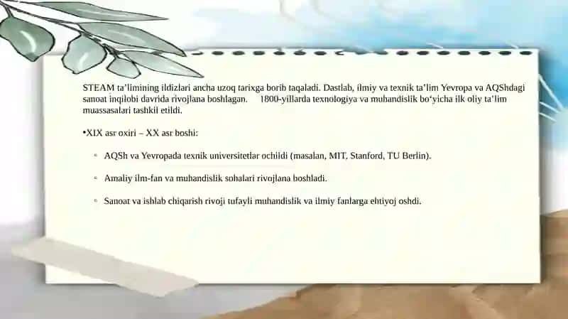 Xorijiy davlatlarda steam ta’lim texnologiyasini rivojlanish tarixi 3