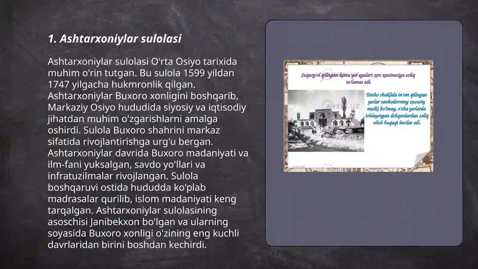 Ashtarxoniylar sulolasi davrida buxoro amirligi 3