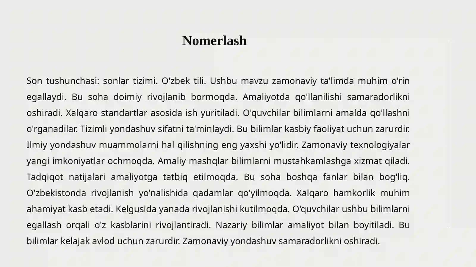 KO'P XONALI SONLAR 3