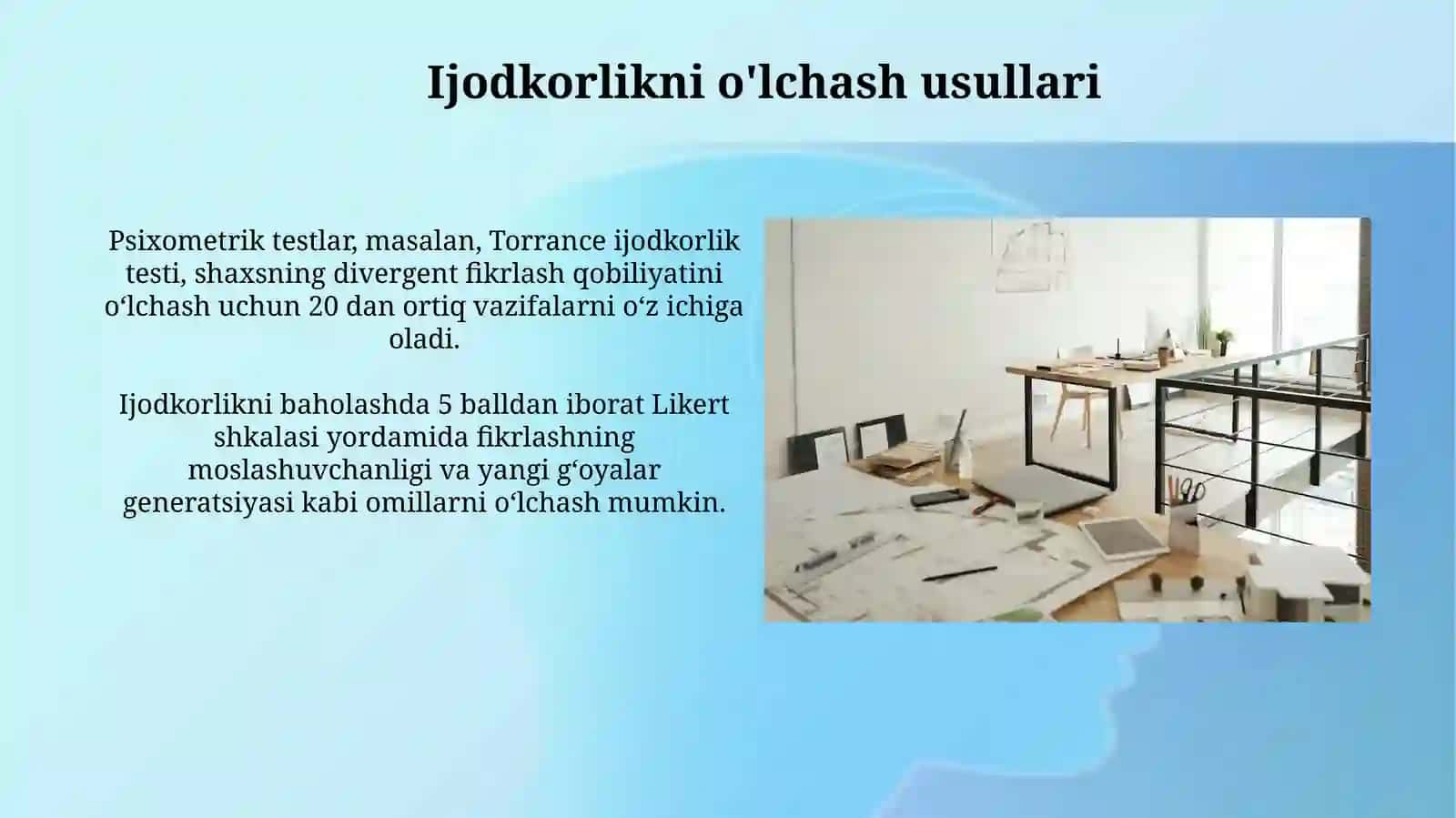 Iroda va kireativlik aniqlash 3