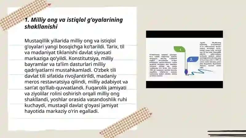 Mustaqillik yillarida Oʻzbekistondagi ma'naviy va madaniy taraqqiyot 3