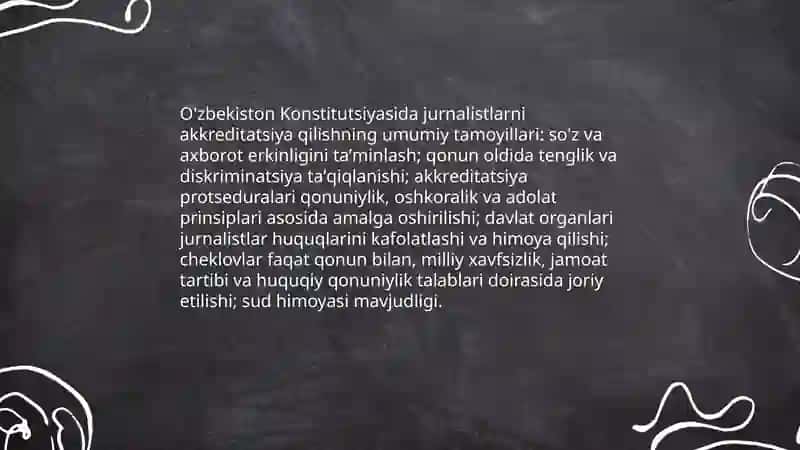 Jurnalistlarni akkreditatsiya qilishning qonuniy asoslari 3