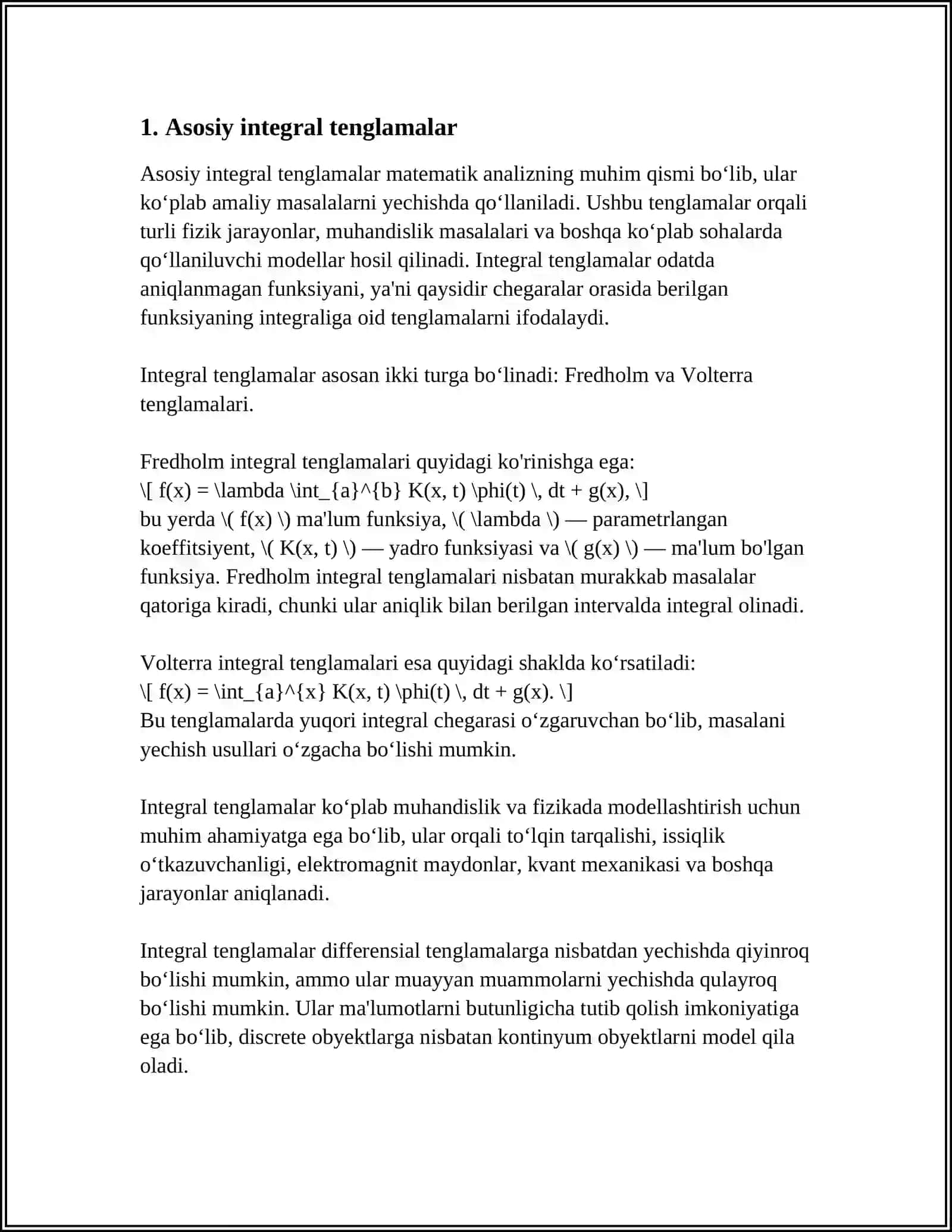 INTEGRAL TENGLAMALAR 3