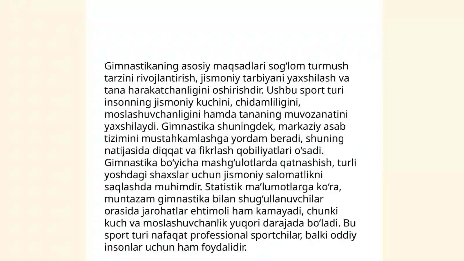 Gimnastikaning sogʻlomlashtiruvchi turlari 3