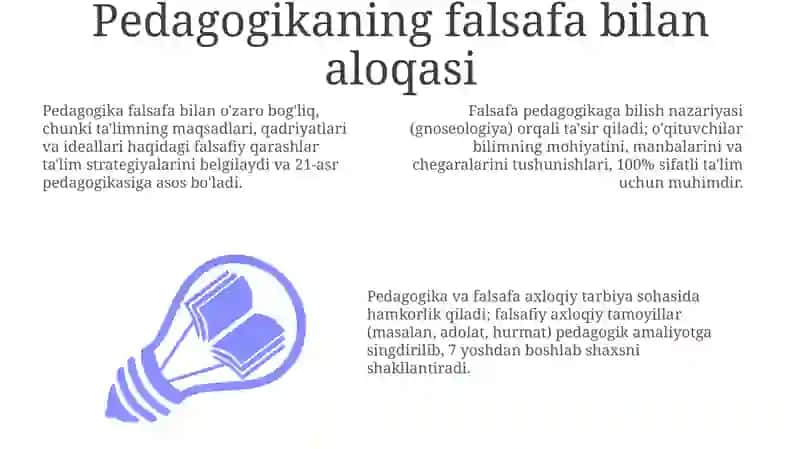 Pedagogikaning falsafa bilan aloqasi 3
