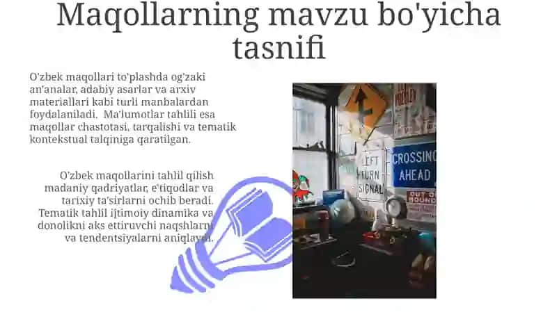 O'zbek xalq maqollarini to'plash va mazmunini sharhlab tahlil qilish 3