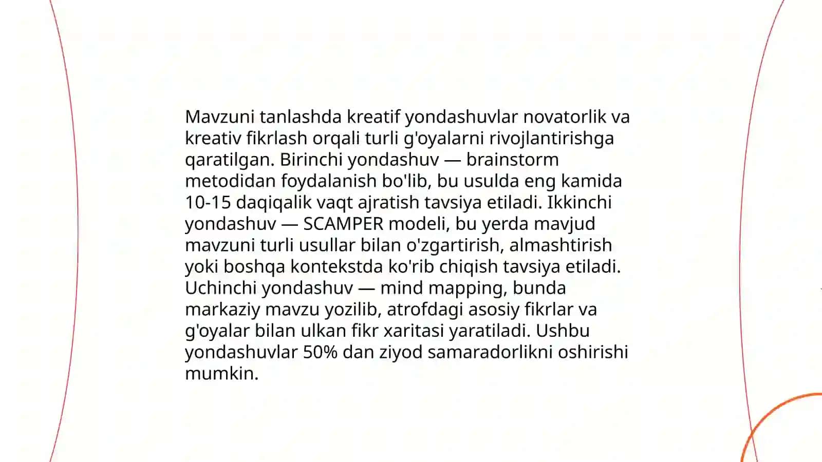 Mavzuni tanlashning kreatif yondashuvlari 3