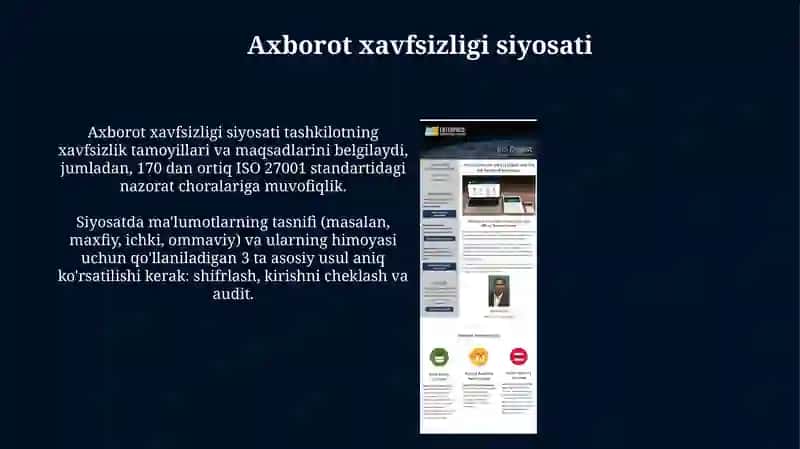 Axborot xavfsizligi Korxona faolyatida 3