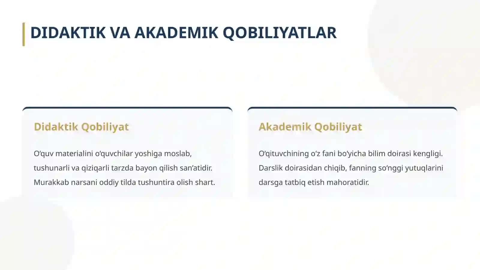 O‘qituvchi faoliyatining psixologik asoslari va kasbiy rivojlanish yo‘llari 3