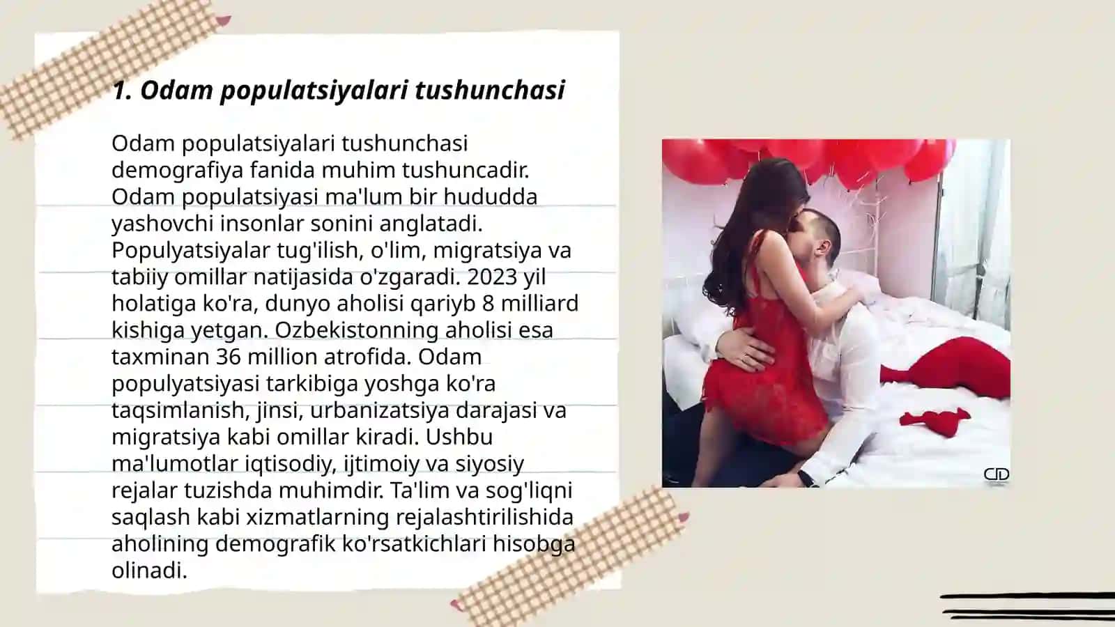 Odam populatsiyalari haqida tushuncha.Demlar. Izolyantlar. Odam populatsiyalarining eng muhim hususiyatlari o'z o'zidan otalanuvchi organizimlar populatsiyalaridagi irsiylanish. Hardi -vaynberg formulasi 3