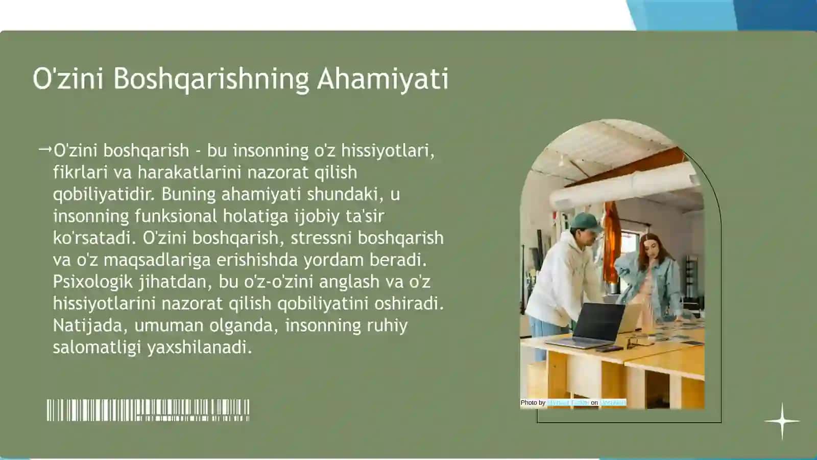 Insonning funksional holatini psixologik oʻzini oʻzi boshqarish usullarining umumiy xarakteristikasi 3